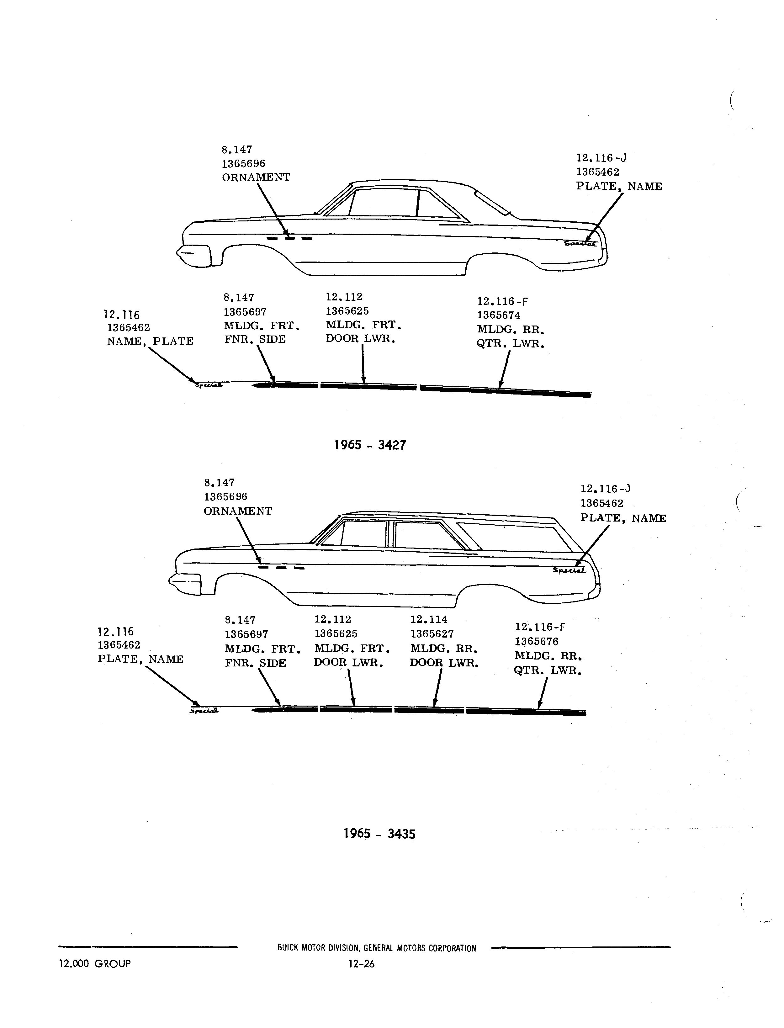 Buick 19401972 Parts illustrations / Buick Chassis And Body